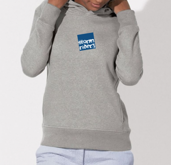 stormriderz hoodie logo woman grey